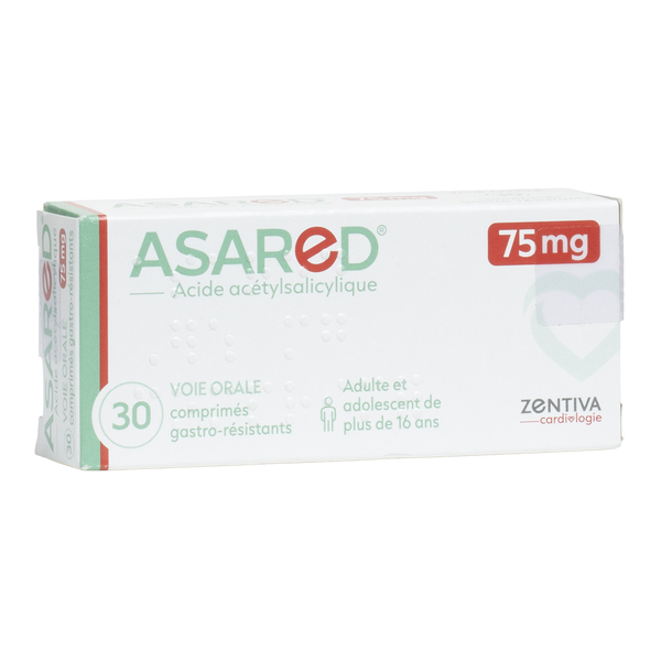 Acide acétylsalicylique 75 mg Asared comprimé