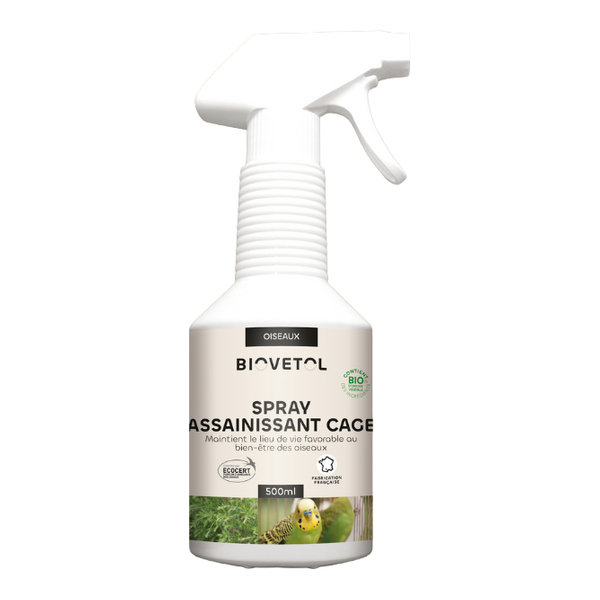 Spray assainissant cage oiseaux Biovetol