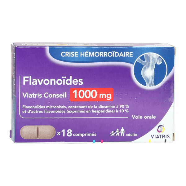 Flavonoides 1000 mg Viatris comprimé crise hémorroïdaire
