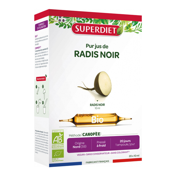 Super Diet Pur jus de Radis noir Bio ampoule