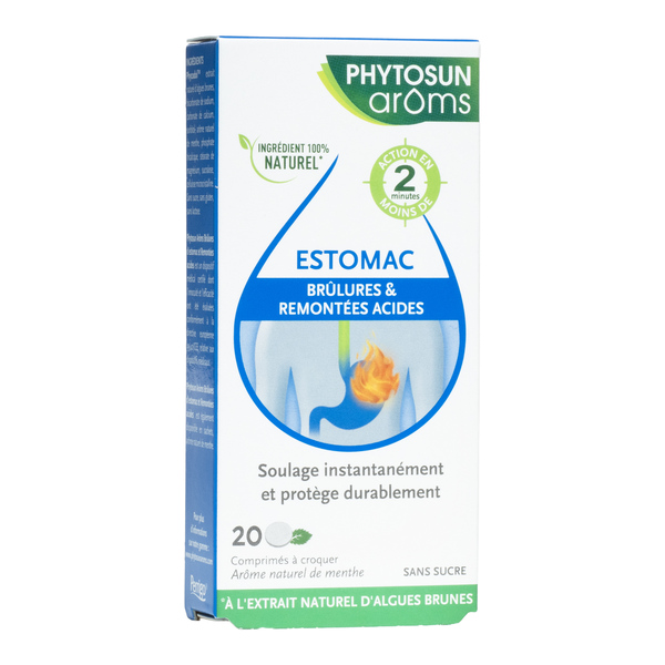 Phytosun Arôms Estomac brûlures et remontées acides comprimés à croquer