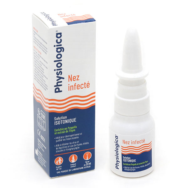 Gifrer Spray nasal Physiologica nez bouché et infecté