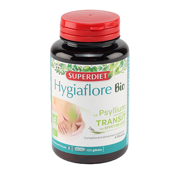Super Diet gélules Hygiaflore Psyllium transit Bio