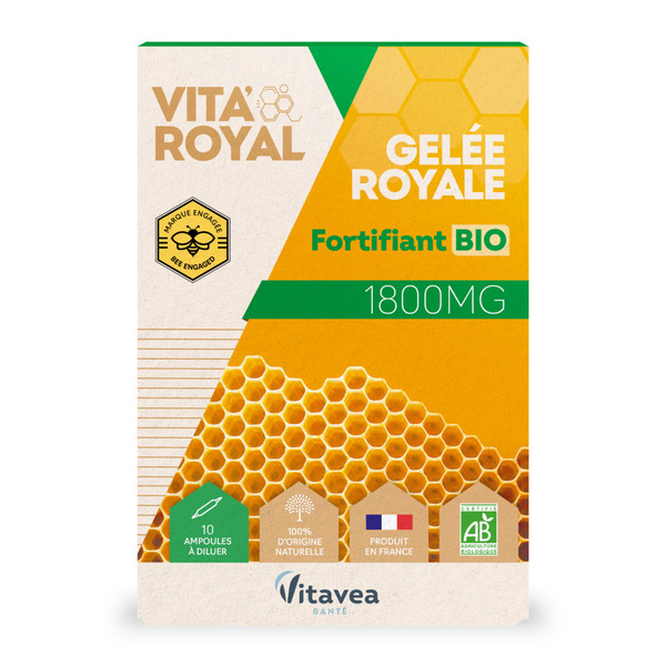 Vita'Royal Gelée royale 1800 mg ampoules Fortifiant bio