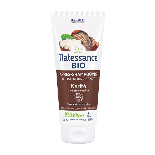 Natessance après shampooing nourrissant karité bio et kératine