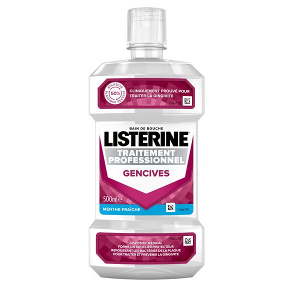 Traitement professionnel Bain de bouche gingivite Listerine