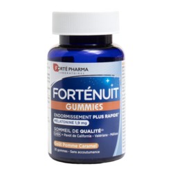 Gommes Mélatonine FortéNuit Pomme Caramel Forté Pharma