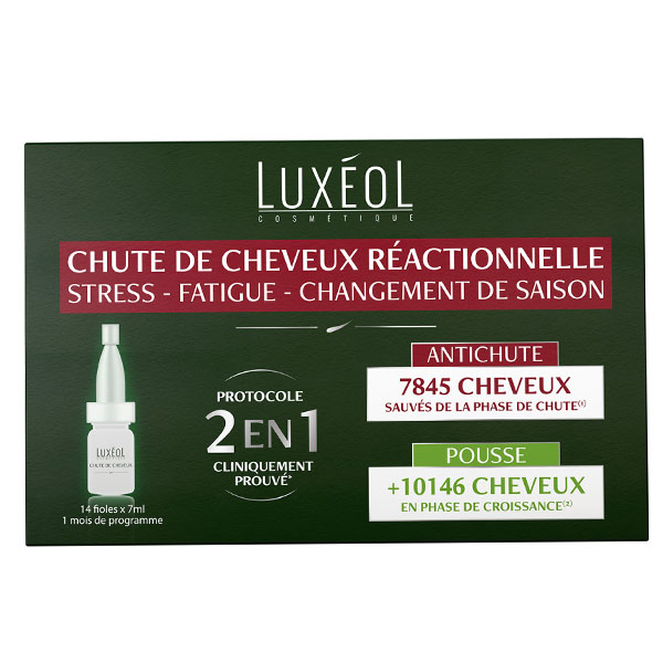Luxéol anti chute cheveux réactionnelle 2 en 1 lotion