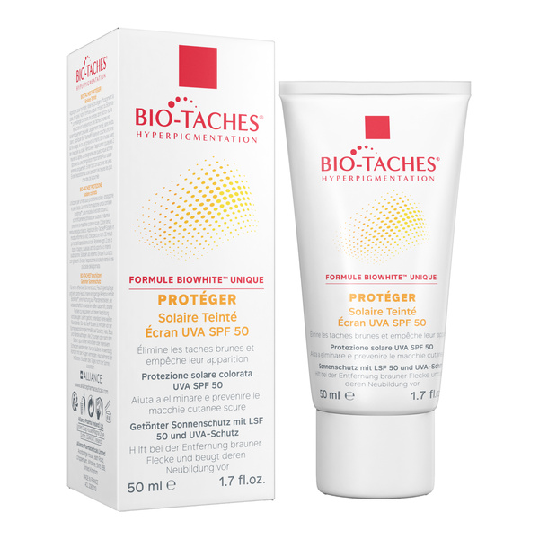 Bio-taches crème solaire teintée SPF 50 haute protection