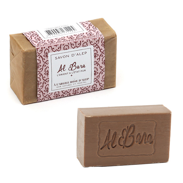 Savon d'Alep à l'argile rose Visage et Corps