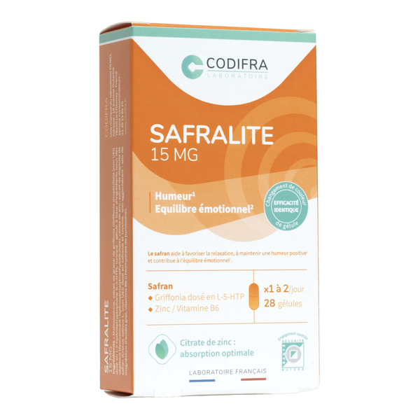Safralite 15 mg Codifra gélules régulation de l'humeur