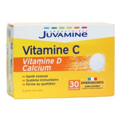 Juvamine Vitamine C, Vit D et Calcium comprimés effervescents