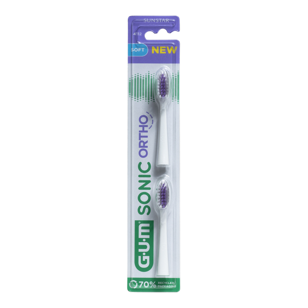 Gum Sonic Ortho têtes de brosse à dents électrique soft