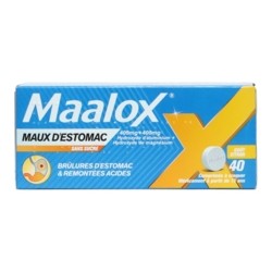 Maalox citron sans sucre comprimé à croquer