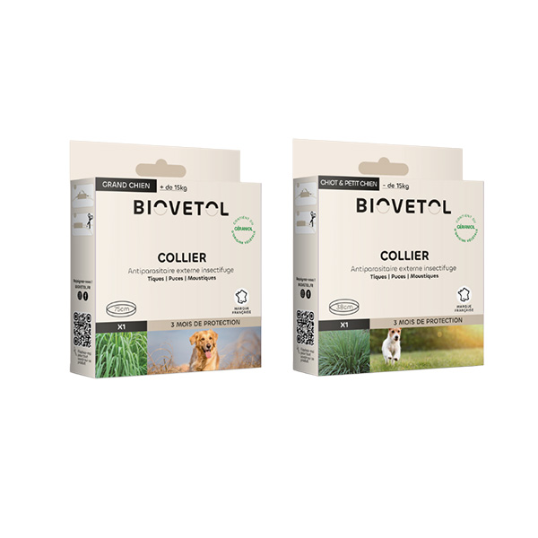 Collier anti puce chien Biovetol