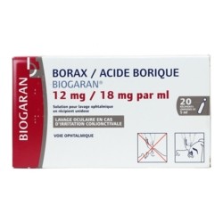Borax Acide borique Biogaran lavage ophtalmique unidoses