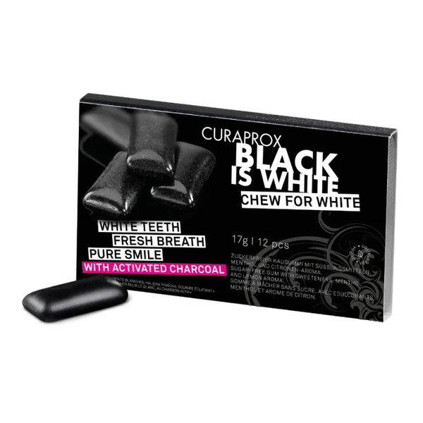 Curaprox chewing gum Black is White