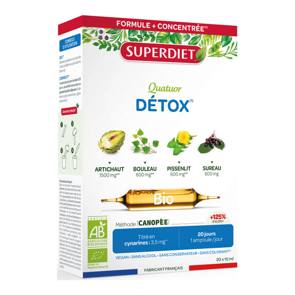Super Diet Quatuor Détox ampoules Bio