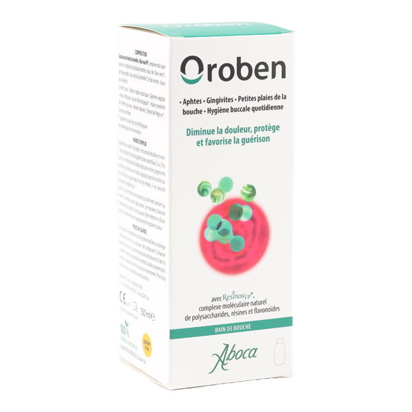 Bain de bouche Oroben Aboca contre les aphtes