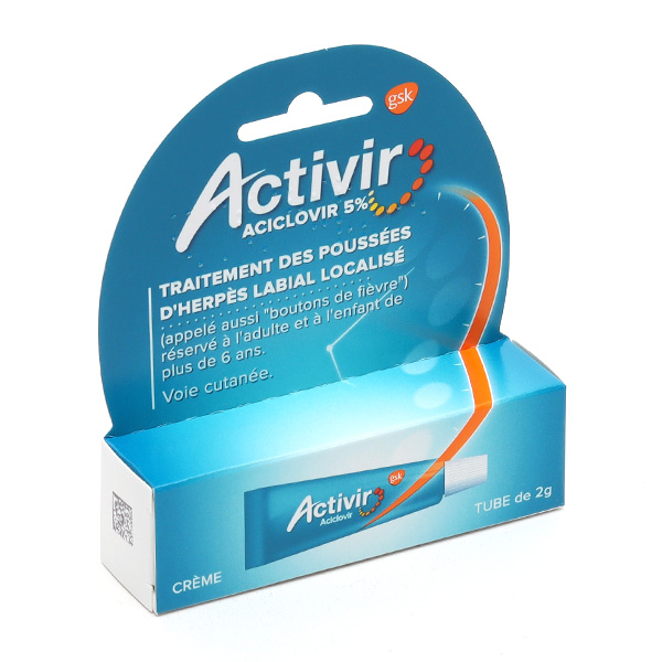 Activir 5% crème herpès labial