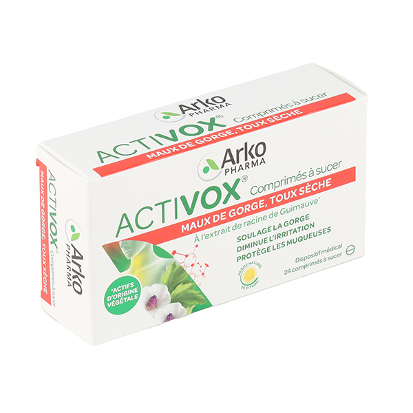 Activox comprimés à sucer citron mal de gorge