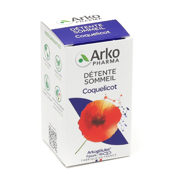 Arkogélules coquelicot pour favoriser le sommeil