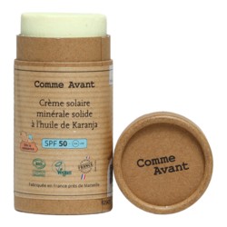 Comme Avant Crème solaire minérale solide bio SPF 50