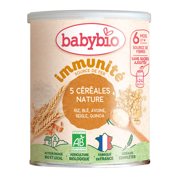 Babybio 5 céréales nature Riz Blé Avoine Seigle Quinoa