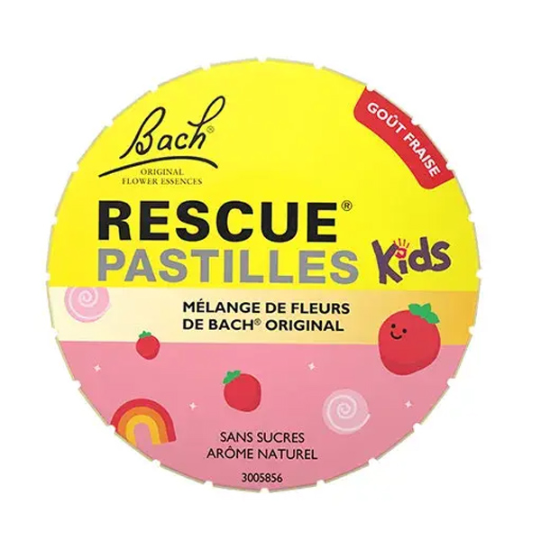 Fleurs de Bach Rescue Kids fraise pastilles sans sucres