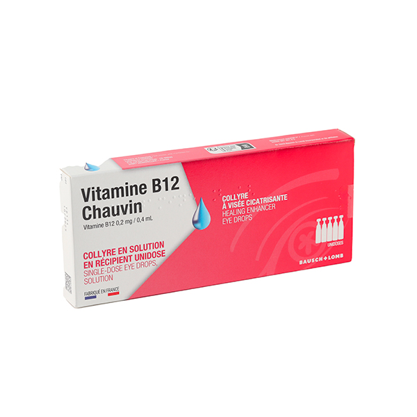 Collyre vitamine B12 Chauvin unidoses