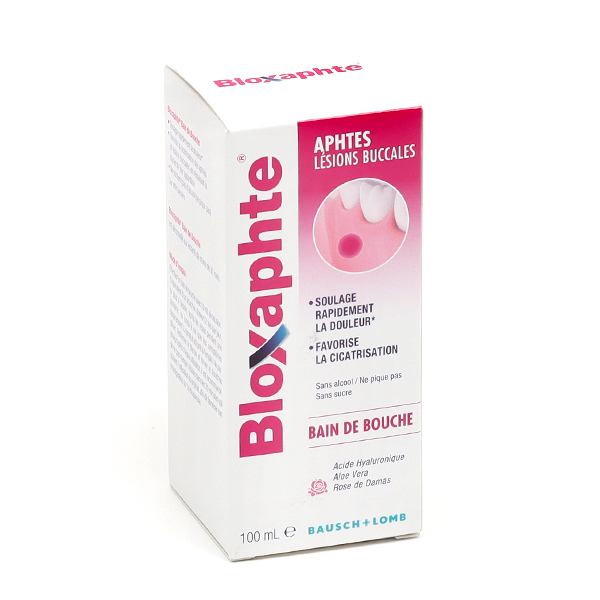 Bloxaphte Bain de bouche Aphtes et lésions buccales