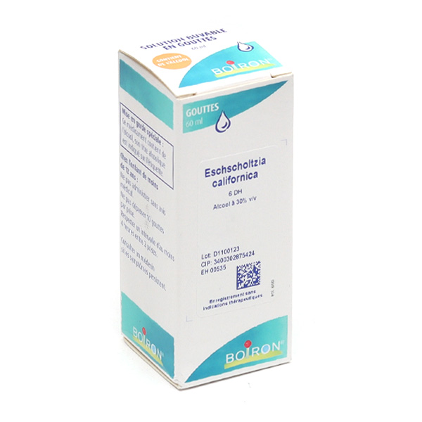Boiron médicament homéopathique Eschscholtzia californica en gouttes
