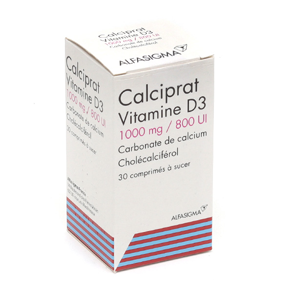 Calciprat Vitamine D3 1000mg/800UI manque de calcium