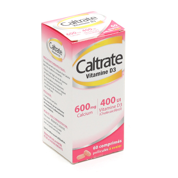 Comprimés Caltrate Vitamine D3 600 mg