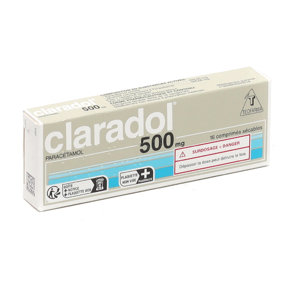 Claradol 500 mg comprimé paracétamol