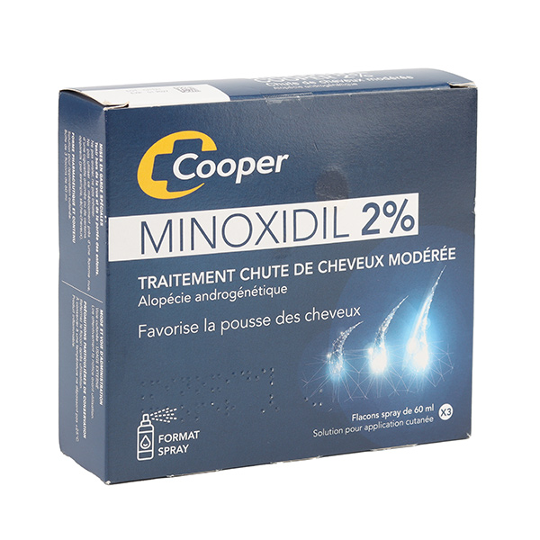 Minoxidil 2 % Cooper chute de cheveux