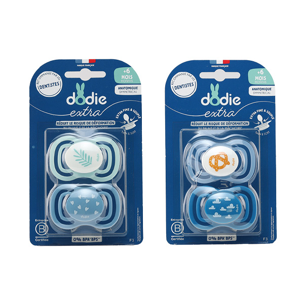 Dodie Sucette symétrique silicone Dodie Extra 6 mois et plus