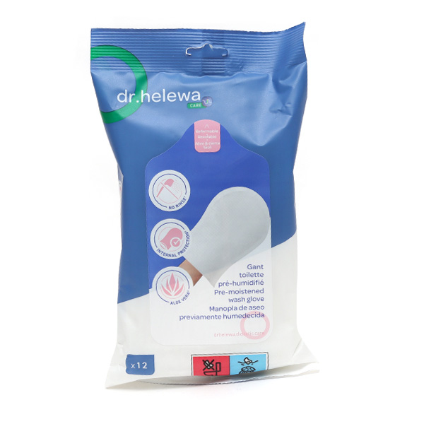 Gant de toilette pré-humidifié sans rinçage