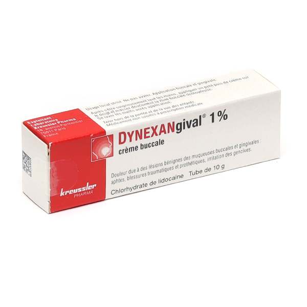 Dynexan crème anesthésiante aphtes