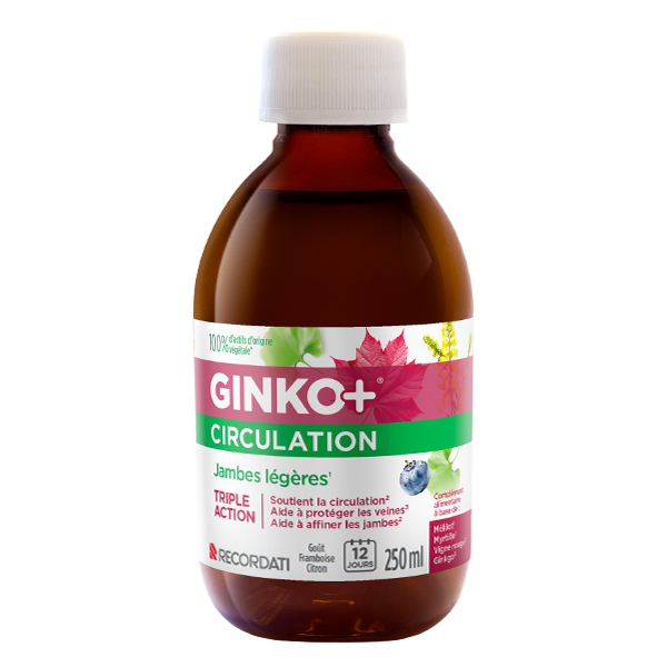 Jambes lourdes Ginko+ Circulation Solution buvable