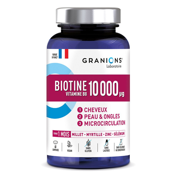 Comprimés Granions Biotine 10000 µg