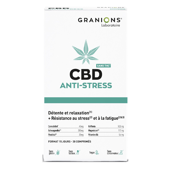 Comprimés Anti stress CBD Granions