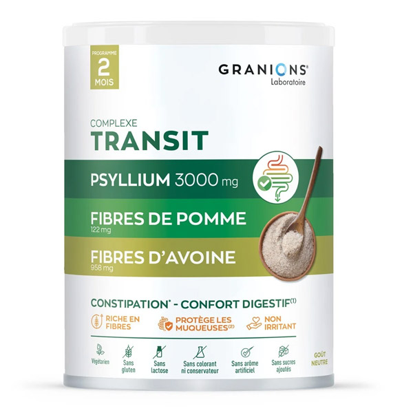 Granions Complexe Transit au psyllium en poudre goût neutre