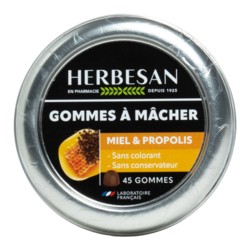 Herbesan miel et propolis gommes à mâcher