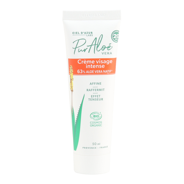 Pur Aloé crème visage intense aloe vera 63 % Bio