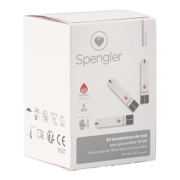 Bandelettes glycémie TB100 Spengler
