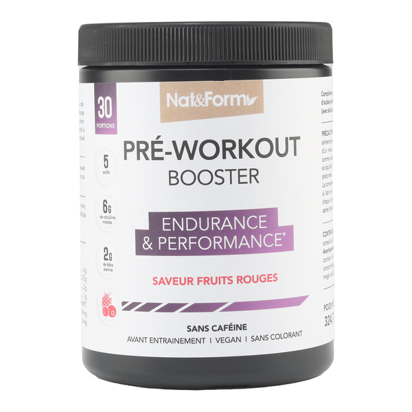 Nat et Form Pré Workout Booster poudre avant entrainement
