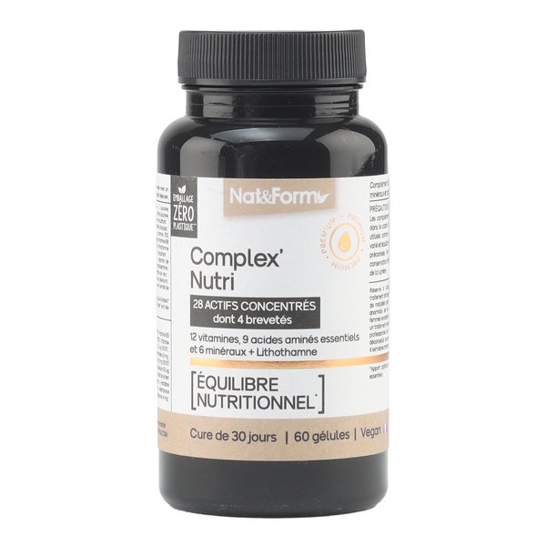 Gélules Equilibre nutritionnel Complex Nutri Nat et Form