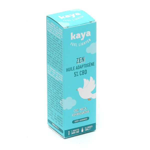Kaya huile adaptogène 5 % CBD ashwagandha maca
