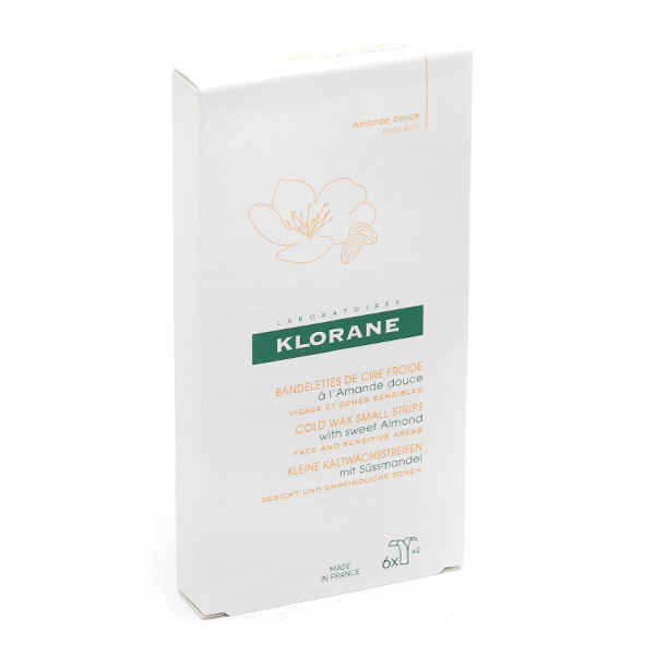 Klorane bandes épilation visage amande douce